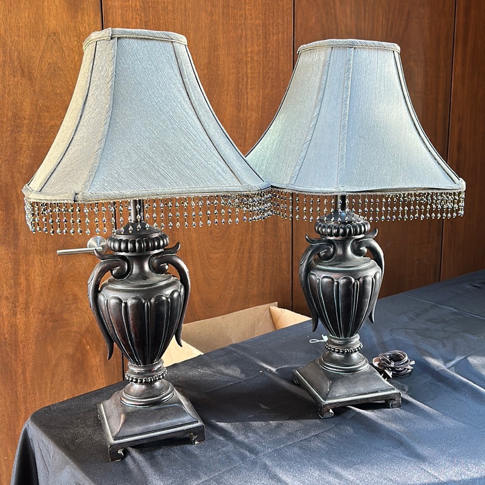 Two Beaded Table Lamps